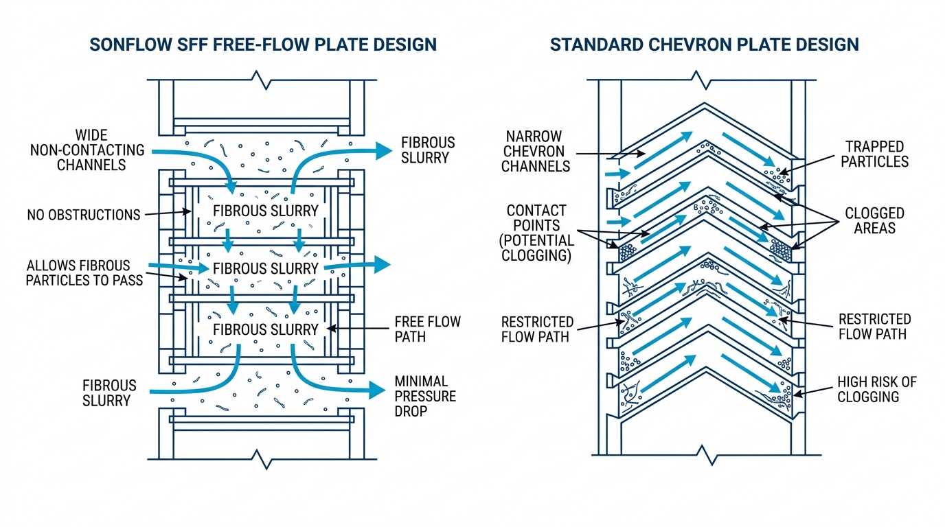 SonFlow SFF Free-Flow Clog-Resistant Plate Heat Exchanger for Juice, Pulp & Slurry